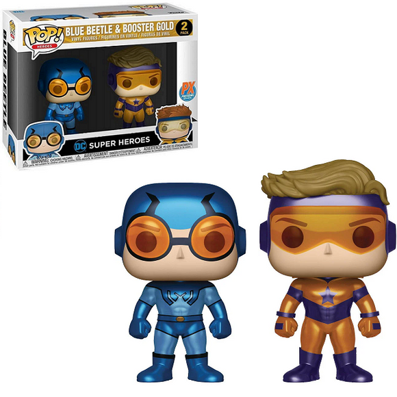 Blue Beetle & Booster - DC Super Heroes Funko Pop! Heroes [Gold & Blue Px Exclusive]