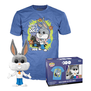 Bugs Bunny as Fred Jones - Warner Bros 100th Funko Pop! & Tee [Flocked Size-L]