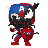 Carnage Captain America #1436 Funko Pop from Marvel figure shown out of box