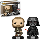 Obi-Wan Kenobi and Darth Vader Star Wars Funko Pop Special Edition in and out of box