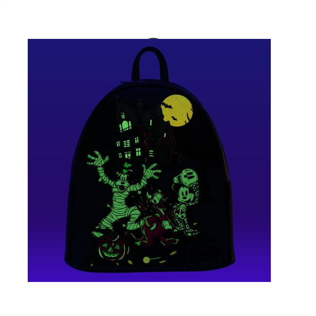 Loungefly Louis and Ray Glow-in-the-Dark Disney100 Mini Backpack