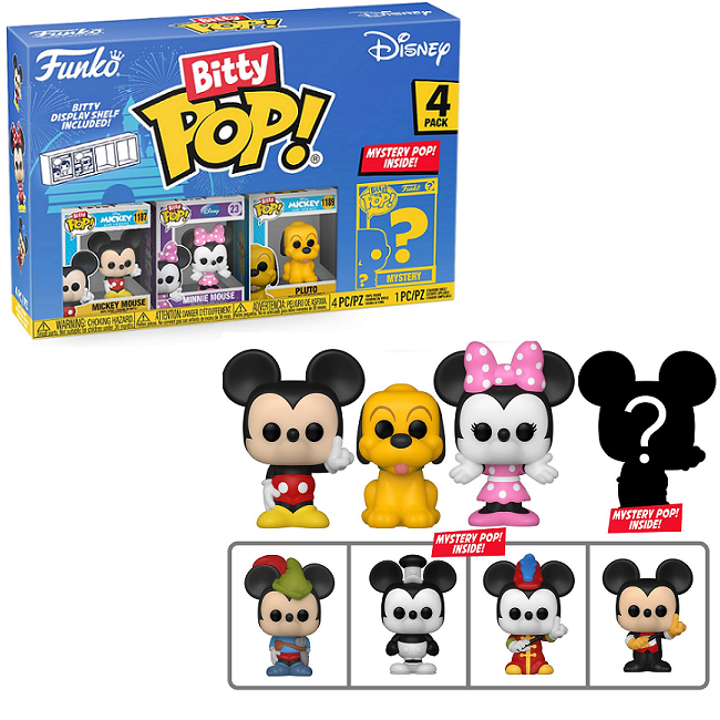 Disney Classics Mickey Mouse Bitty Pop! Mini-Figure 4-Pack – FunkoBros