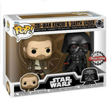 Obi-Wan Kenobi and Darth Vader Star Wars Funko Pop Special Edition boxed view