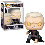 Spike #1619 Funko Pop from Buffy the Vampire Slayer shown both in and out of box