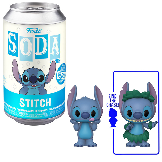 1) SEALED CAN Stitch Disney Lilo & Stitch Funko Pop Soda 1:6 Chase