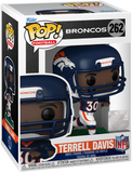 Terrell Davis #262 Broncos Funko Pop Football in box glam shot
