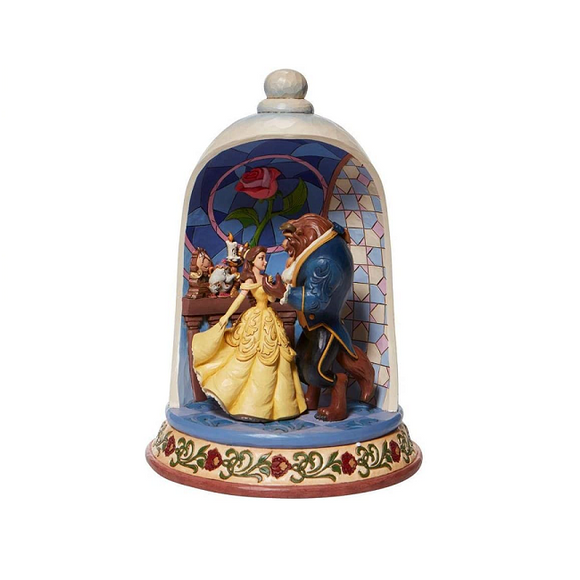 Disney Traditions Beauty and the Beast Rose Dome Enchanted Love by Jim Shore Statue