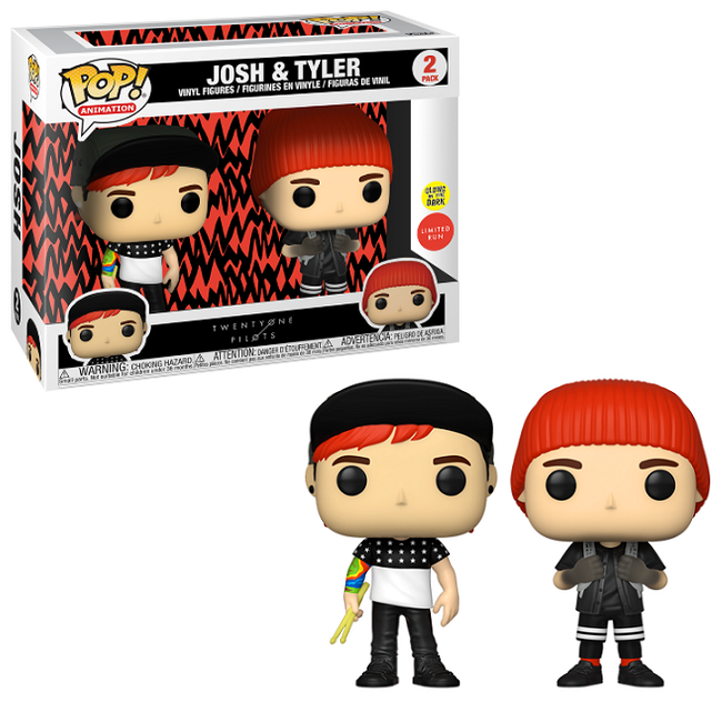 Josh & Tyler - Twenty One Pilots Funko Pop! Animation [Gitd