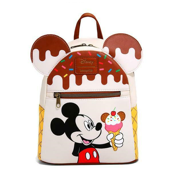 Loungefly mickey outlet sundae ice cream wallet mini backpack