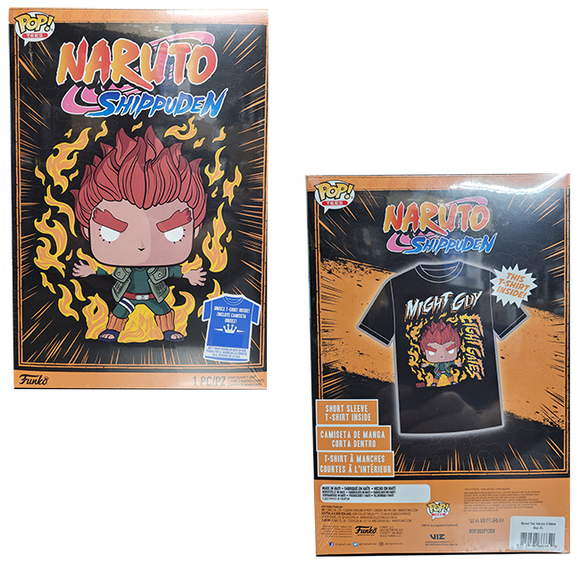 Might Guy 8 Gates - Naruto Shippuden Boxed Funko Pop! Tees [Size-3XL]