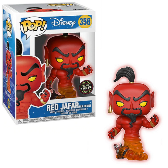 Red Jafar [As Genie] #356 - Aladdin Funko Pop! [GITD Chase Version]