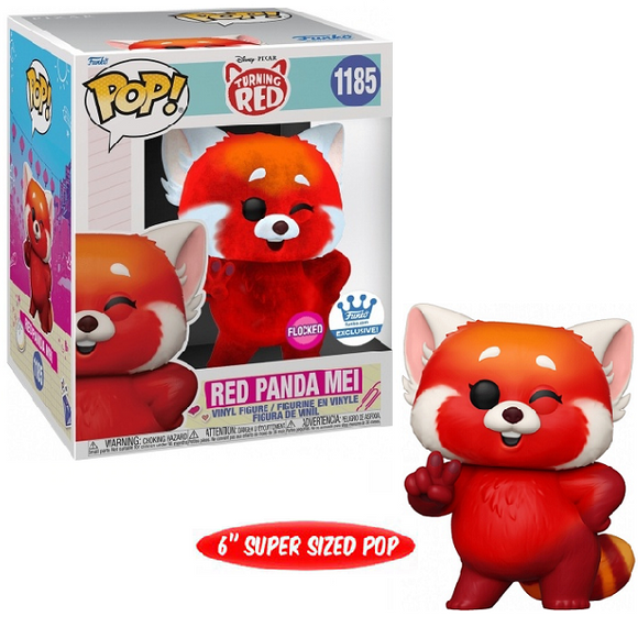 Red Panda Mei #1185 - Disney Turning Red Funko Pop! [6-Inch Flocked Funko Exclusive]