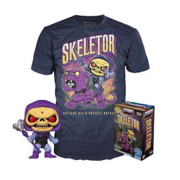 Skeletor #1000 - Masters of the Universe Funko Pop! & Tee [GitD Walmart Exclusive] [Size X-Large]