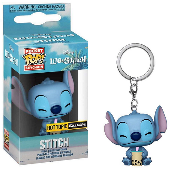 Stitch - Lilo & Stitch Funko Pocket Pop! Keychain [with Boba] [Hot Topic Exclusive]
