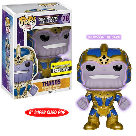 Thanos #78 - Guardians of the Galaxy Funko Pop! Marvel [6-Inch GitD EE Exclusive]
