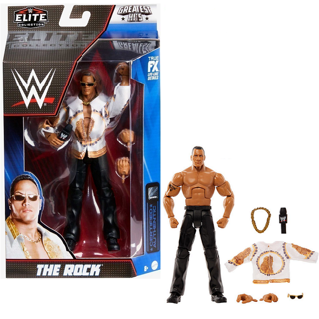 The Rock WWE Elite Collection Greatest Hits Series A1 Swag