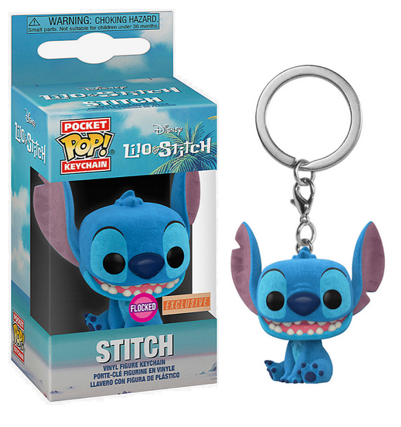 Stitch - Lilo & Stitch Funko Pocket Pop! Keychain [Flocked Exclusive]