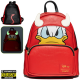 Loungefly Donald Duck Devil mini backpack red cosplay design Disney EE exclusive front view