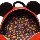 Inside liner design of Loungefly Mickey Mouse Halloween Devil Mickey Mini-Backpack EE Exclusive