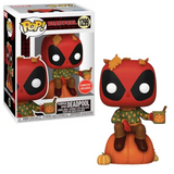 Pumpkin Spice Deadpool #1299 Marvel Funko Pop! GameStop Exclusive in box and out of box