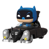 1950 Batmobile #277 Funko Pop! Rides out of box featuring Batman driving a classic black Batmobile with silver accents