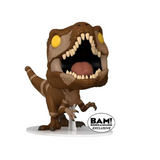 Atrociraptor Red Funko Pop #1217 BAM! Exclusive displayed out of the box showing full character details