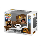 Atrociraptor Red Funko Pop #1217 BAM! Exclusive displayed inside the original Funko Pop box