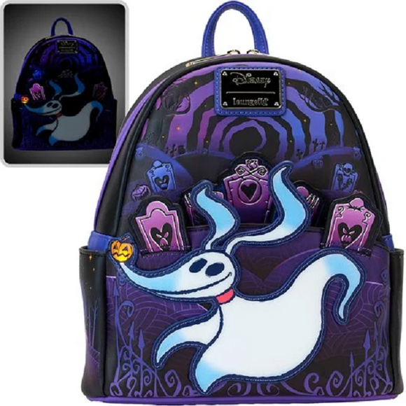 Loungefly Nightmare Before Christmas Zero and Jack Light-Up Mini Backpack