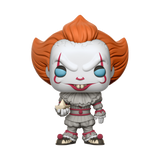Pennywise With Boat #472 IT Funko Pop Movies figure out of box holding paper boat