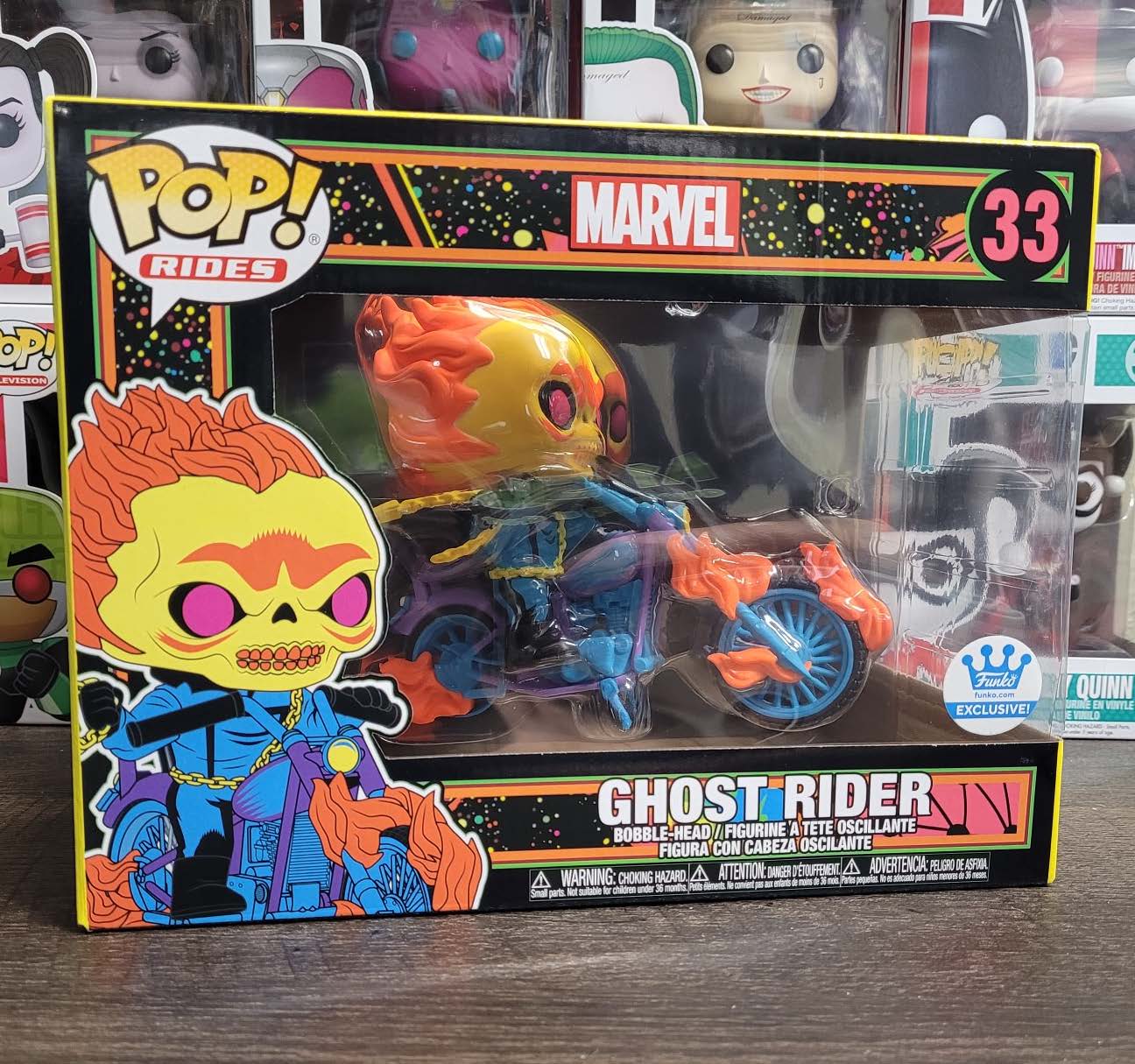 Ghost Rider #33 - Marvel Funko Pop! Rides [Black Light Funko