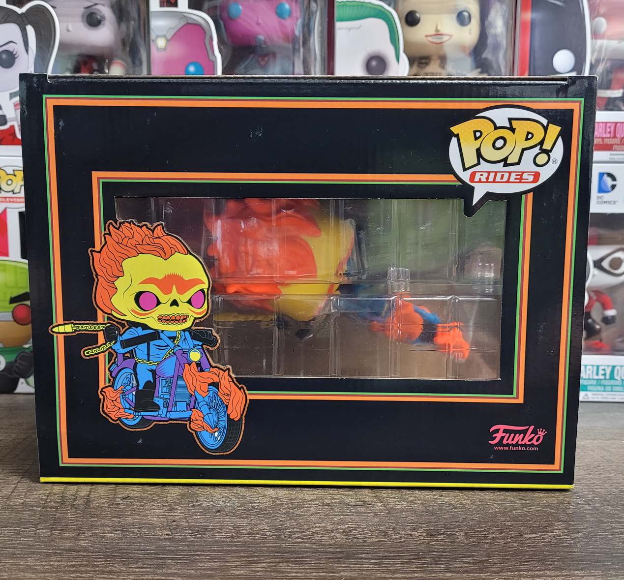 Funko Pop Rides! Marvel Ghost orders Rider #33 Blacklight funko excl