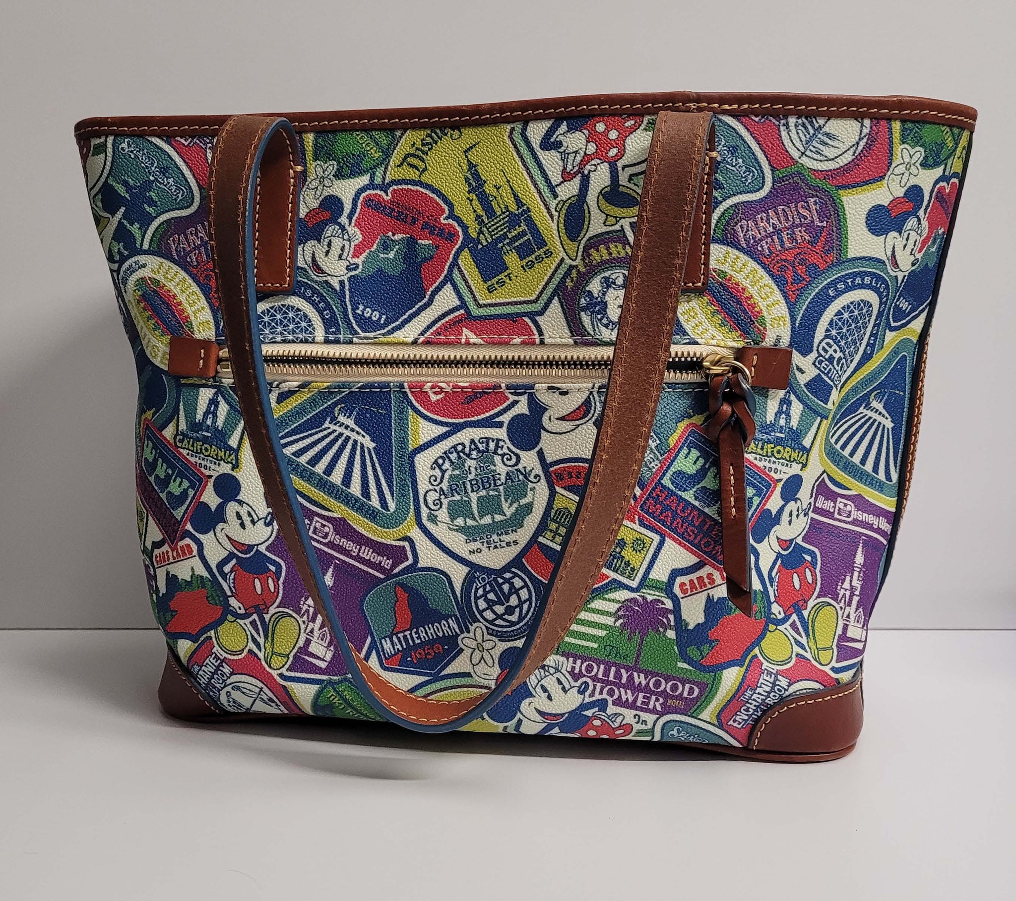 Disney Retro Sticker Collage Dooney & Bourke Tote [Gently Used 