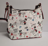 Disney Mickey and Minnie Mouse Sweethearts Dooney & Bourke Pocket Sac Shoulder Bag [Gently Used]
