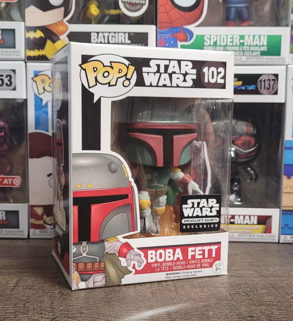 Funko Pop!Star factory Wars #102 Boba Fett Flying Smuggler's Bounty Excl Vaulted NIB HTF