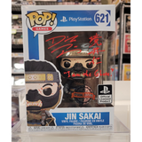 Jin Sakai #621 Ghost of Tsushima Funko Pop signed by Daisuke Tsuji front of box
