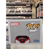 Miles Morales #970 Spider-Man 2 Funko Pop signed by Nadji Jeter top view