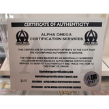 Alpha Omega certificate of authenticity for Dabi #637 My Hero Academia Funko Pop