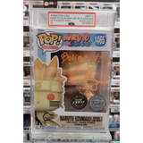Signed Naruto Uzumaki Kurama Link Mode #1465 PSA Mint 9 Funko Pop! Chase in PSA case front