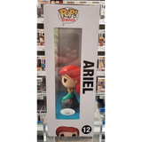 Signed Ariel #12 VHS Covers Little Mermaid Funko Pop! with JSA COA side 1 of box