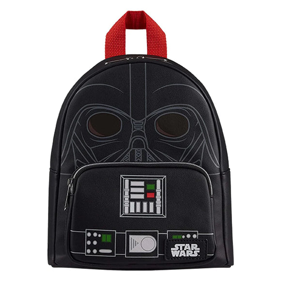 Front view of Funko Star Wars Darth Vader Cosplay Mini Backpack with cosplay design