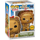 Cowardly Lion #1515 The Wizard of Oz Golden Metallic Chase Funko Pop figure in box with detailed mane and timid pose