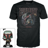 Boba Fett #462 Star Wars The Mandalorian Funko Pop! & Tee Size L out of box with matching T-shirt