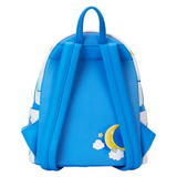 Back view of Loungefly Care Bears Rainbow Mini-Backpack with adjustable straps