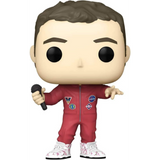 Logic #198 Funko Pop Rocks vinyl figure out of box holding a microphone wearing a red jumpsuit