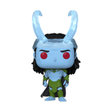 Frost Giant Loki #972 Marvel What If Funko Pop figure out of box with icy blue skin and horned helmet