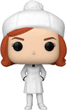 Beth Harmon #1123 Funko Pop out of box from The Queen's Gambit in white outfit with chess piece