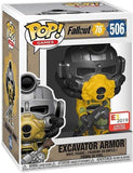 Excavator Armor #506 Fallout 76 Funko Pop Games E3 2019 Exclusive in display box