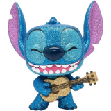 Stitch with Ukulele #1044 Lilo and Stitch Diamond EE Exclusive Funko Pop figure out of box with ukulele