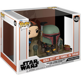 Boba Fett And Fennec Shand On Throne #486 Star Wars Mandalorian Deluxe Funko Pop in box