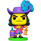 Captain Hook #1081 Disney Villains Blacklight Funko Pop Hot Topic Exclusive figure out of box holding lantern